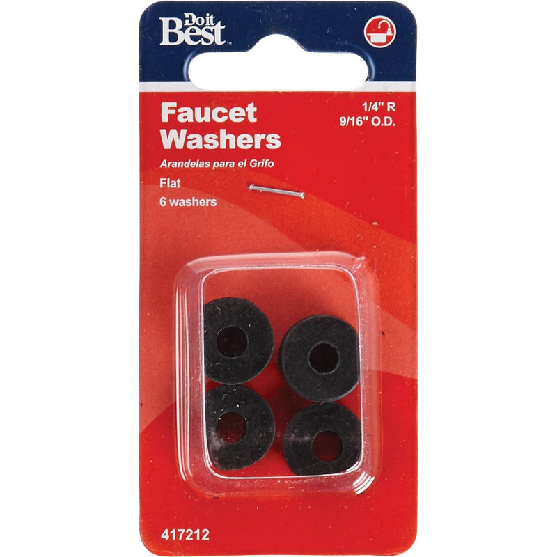 Do it Best 9/16 In. Black Flat Faucet Washer (6 Ct.)