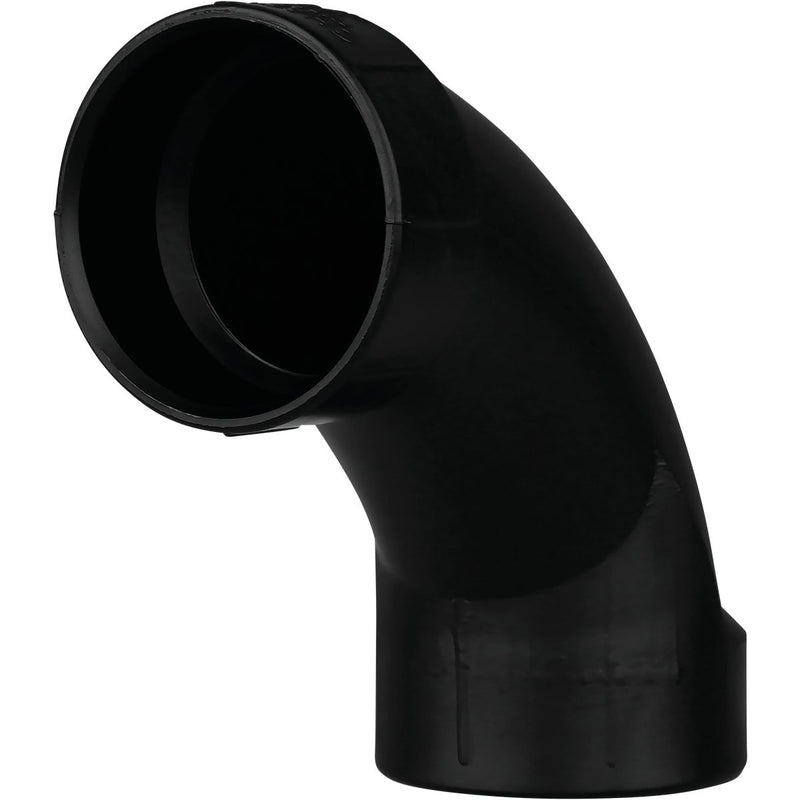 Charlotte Pipe 2 In. Hub x Hub 90 Deg. Long Sweep ABS Elbow (1/4 Bend)