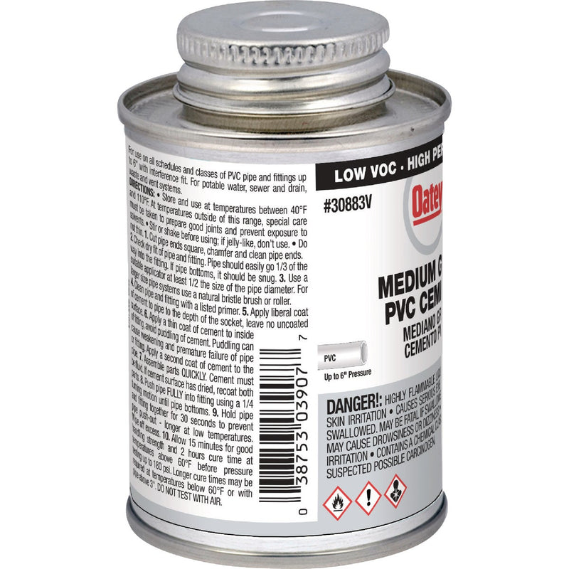 Oatey 4 Oz. Low Voc Gray PVC Cement