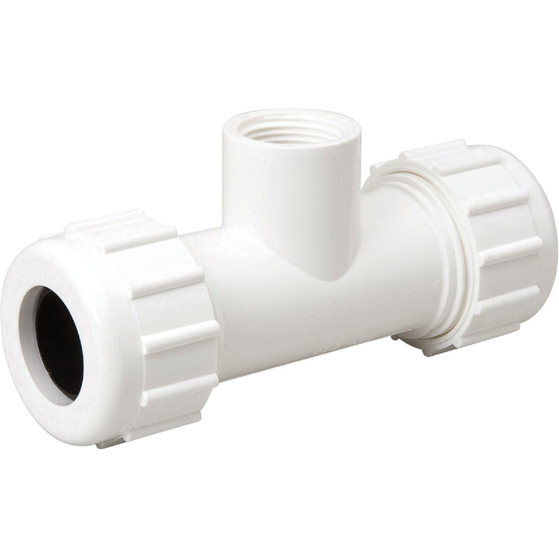 B & K 1/2 In. FIP Plastic Compression PVC Tee