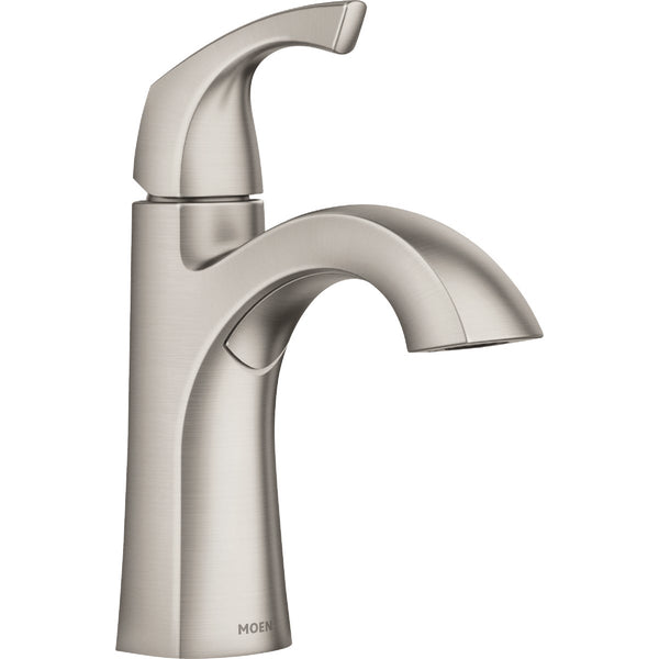 Moen Lindor 1-Handle Lever Centerset Bathroom Faucet, Spot Resist Brushed Nickel