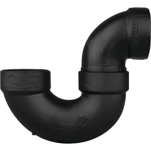 Charlotte Pipe 3 In. Black ABS P-Trap