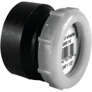 Charlotte Pipe 1-1/2 In. x 1-1/2 In. HUB x Tubular Black ABS Waste Adapter