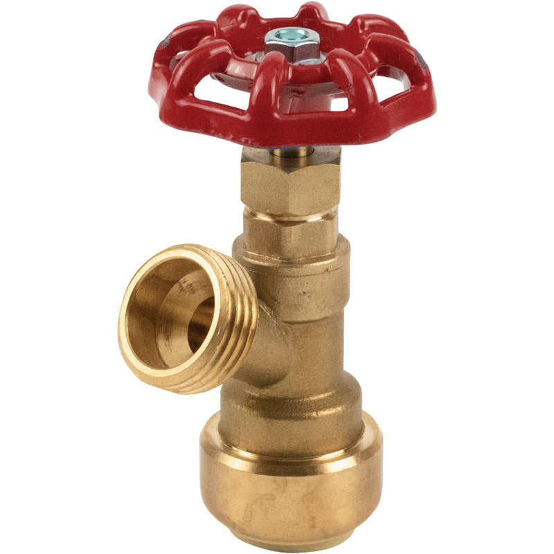 ProLine 3/4 In. PF x 3/4 In. MHT Brass Push Fit Boiler Drain