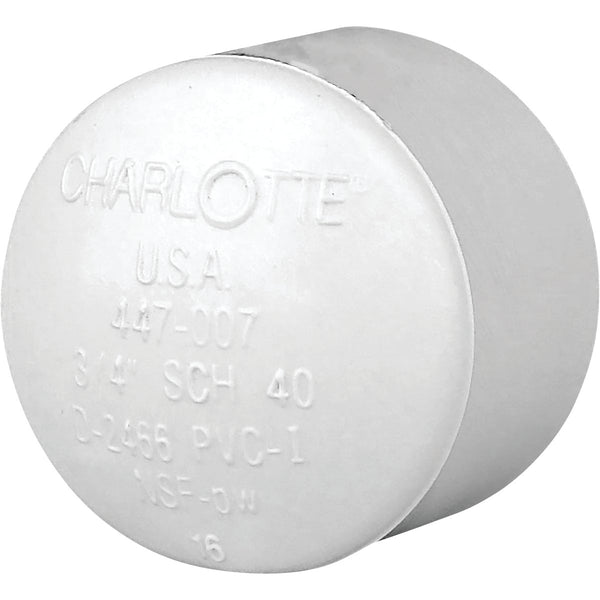 Charlotte Pipe 3/4 In. Schedule 40 Pressure Slip PVC Cap