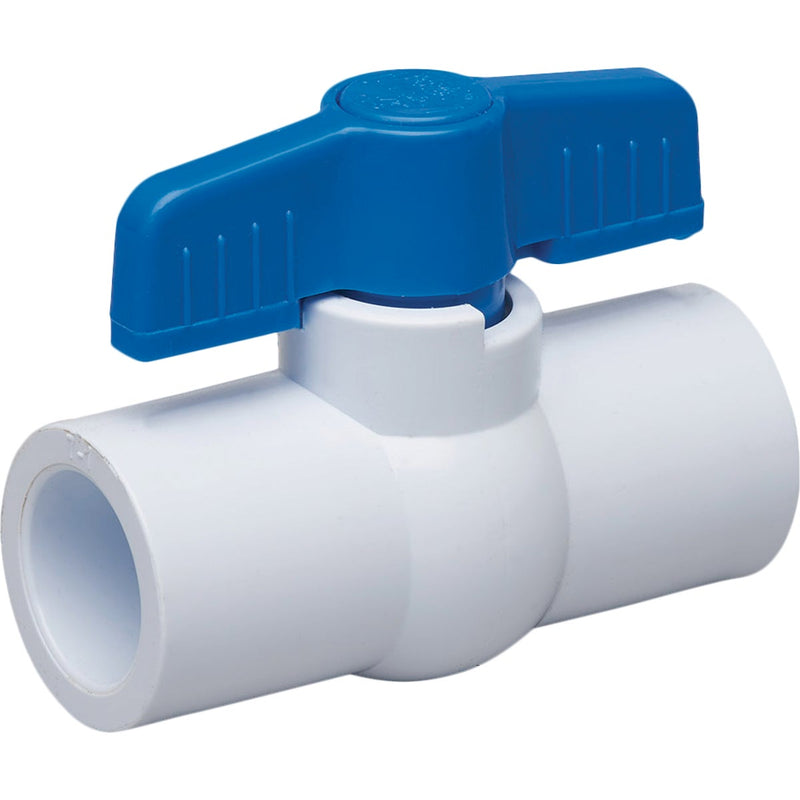 Proline 1/2 In. Solvent x 1/2 In. Solvent PVC Schedule 40 Quarter Turn Ball Valve, Non-NSF