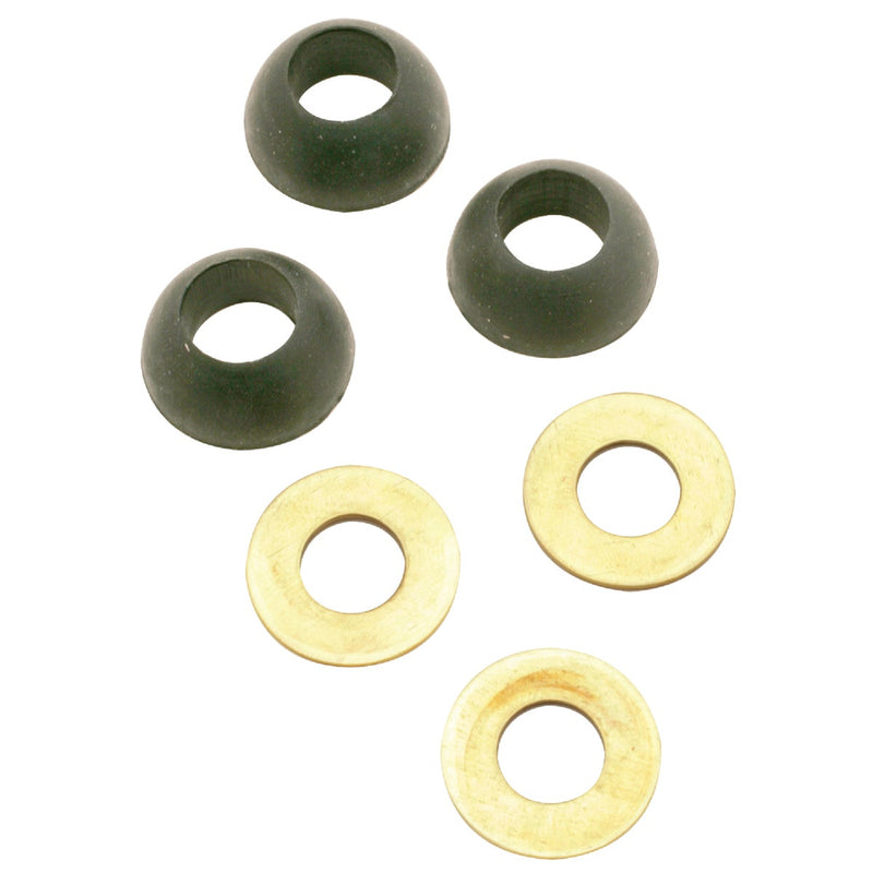 Do it Best 3/8 In. Black Cone Faucet Washer (6 Ct.)