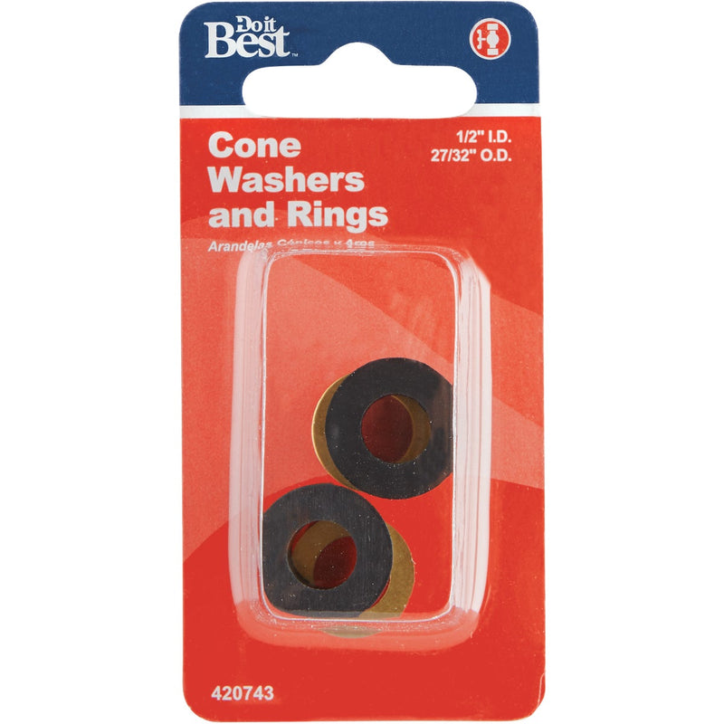 Do it Best 1/2 In. Black Cone Faucet Washer