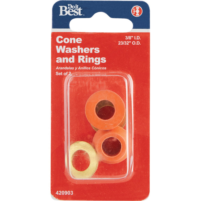 Do it Best 3/8 In. x 23/32 In. Black Cone Faucet Washer