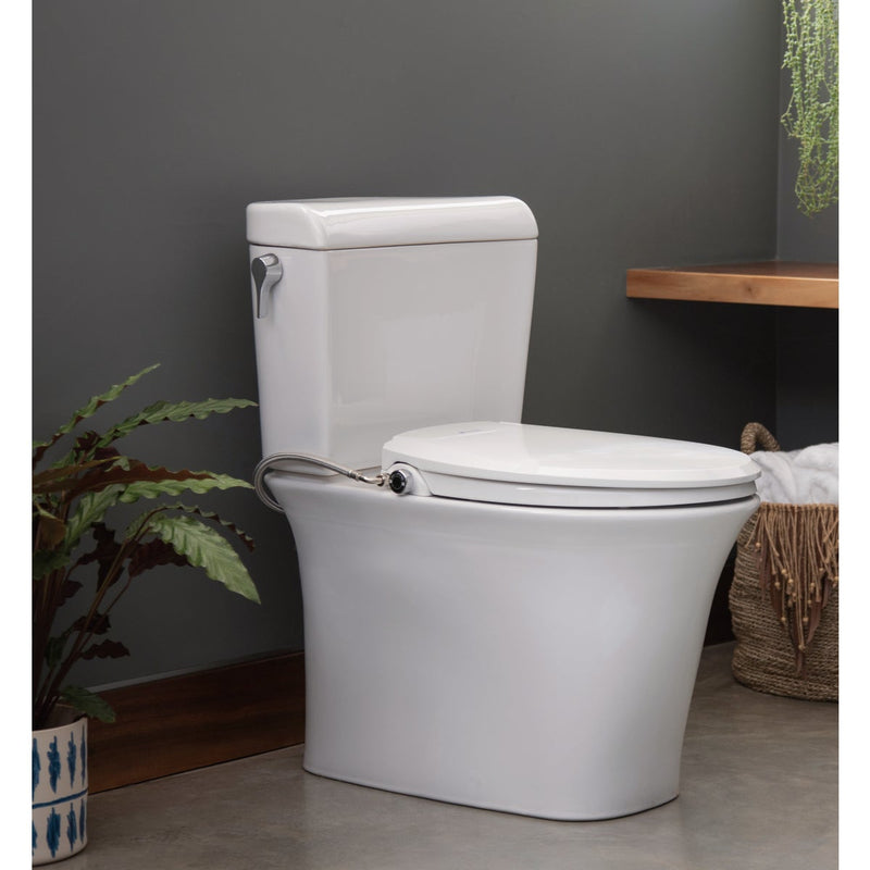 Brondell EcoSeat Elongated White Bidet Seat with Adjustable Pressure