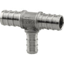 PlumbEeze 1/2 In. x 1/2 In. x 3/8 In. Stainless Steel PEX Tee