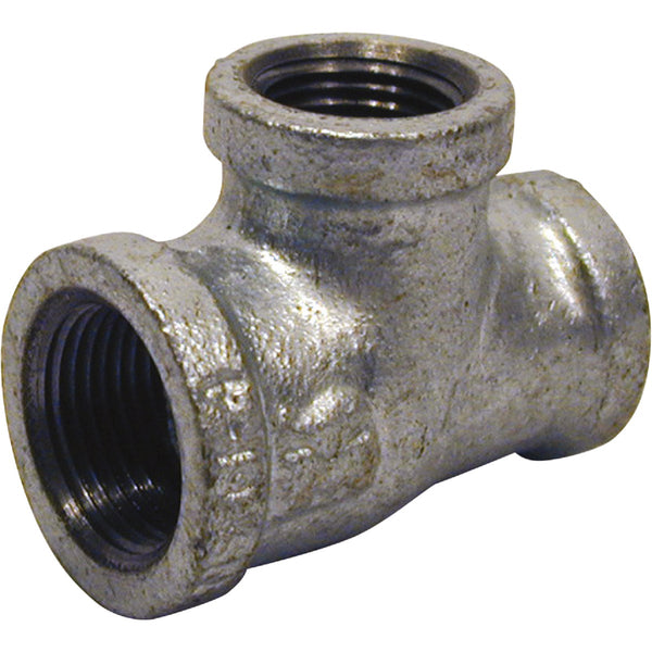 Southland 3/4 In. x 1/2 In. x 3/4 In. Malleable Iron Reducing Galvanized Tee