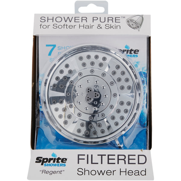 Sprite Regent 7-Spray 1.75 GPM Filtered Fixed Shower Head, Chrome
