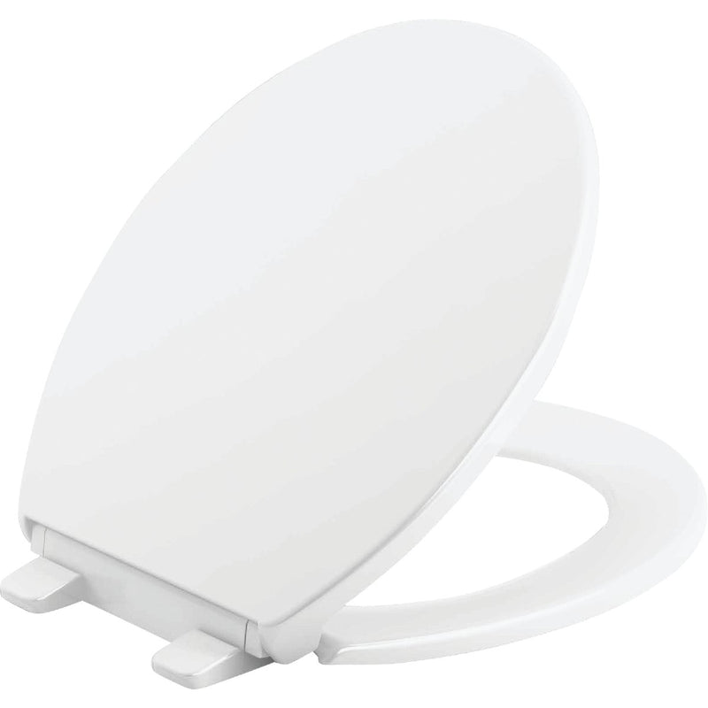 Kohler Brevia Quick-Release Round Closed Front White Plastic Toilet Seat