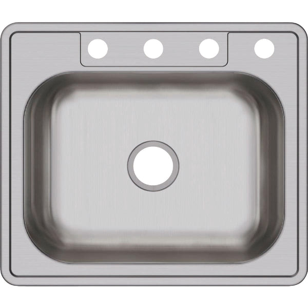 Elkay Dayton 25 In. x 21-1/4 In. x 6-9/16 In. Single Bowl Drop-In Kitchen Sink, Stainless Steel