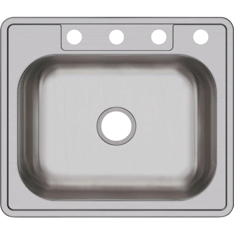 Elkay Dayton 25 In. x 21-1/4 In. x 6-9/16 In. Single Bowl Drop-In Kitchen Sink, Stainless Steel