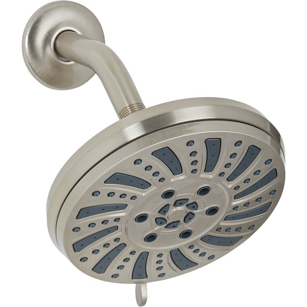 Home Impressions 6-Spray 1.8 GPM Fixed Shower Head, Brushed Nickel