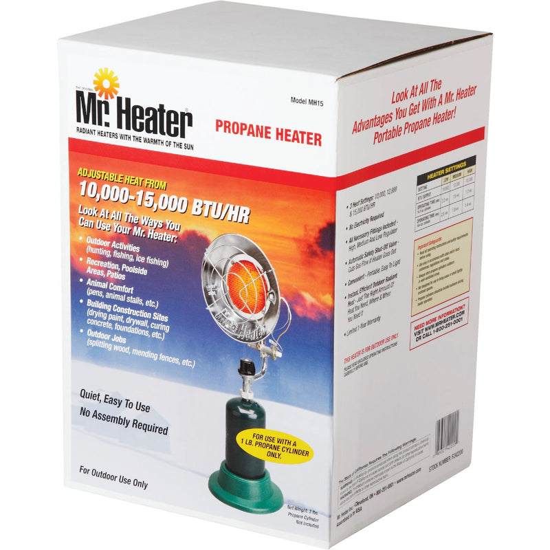 MR. HEATER 15,000 BTU Radiant Portable Tank Top Propane Heater