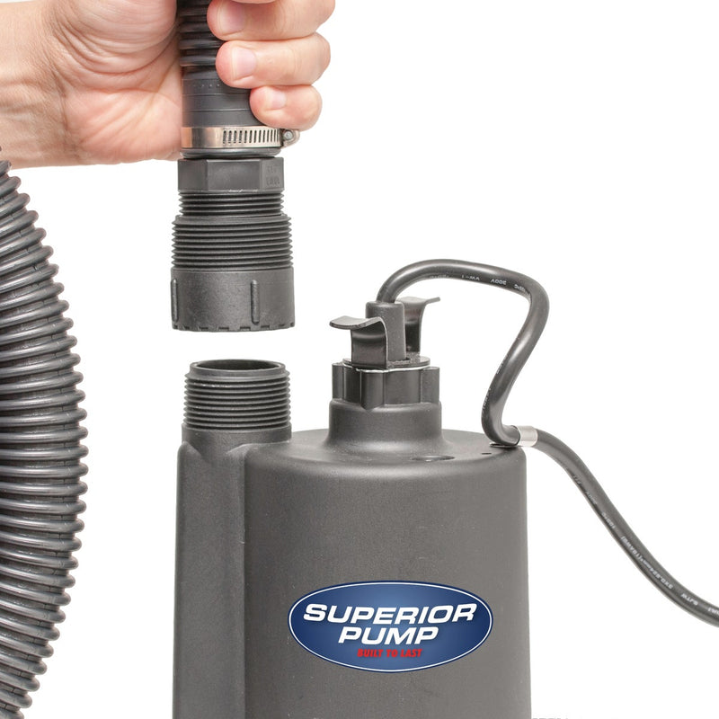 Superior Pump 1/4 HP 1800 GPH Thermoplastic Submersible Utility Pump