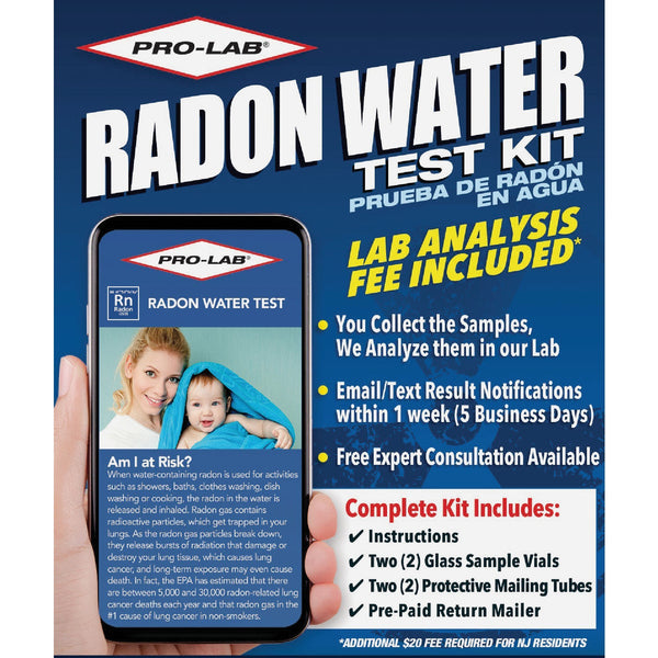 Pro Lab Drinking Water Radon Test Kit