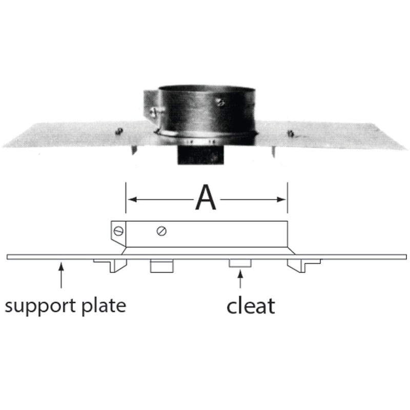 SELKIRK RV 4 In. x 4-5/8 In. x 17 In. x 10 In. Pipe Support Assembly