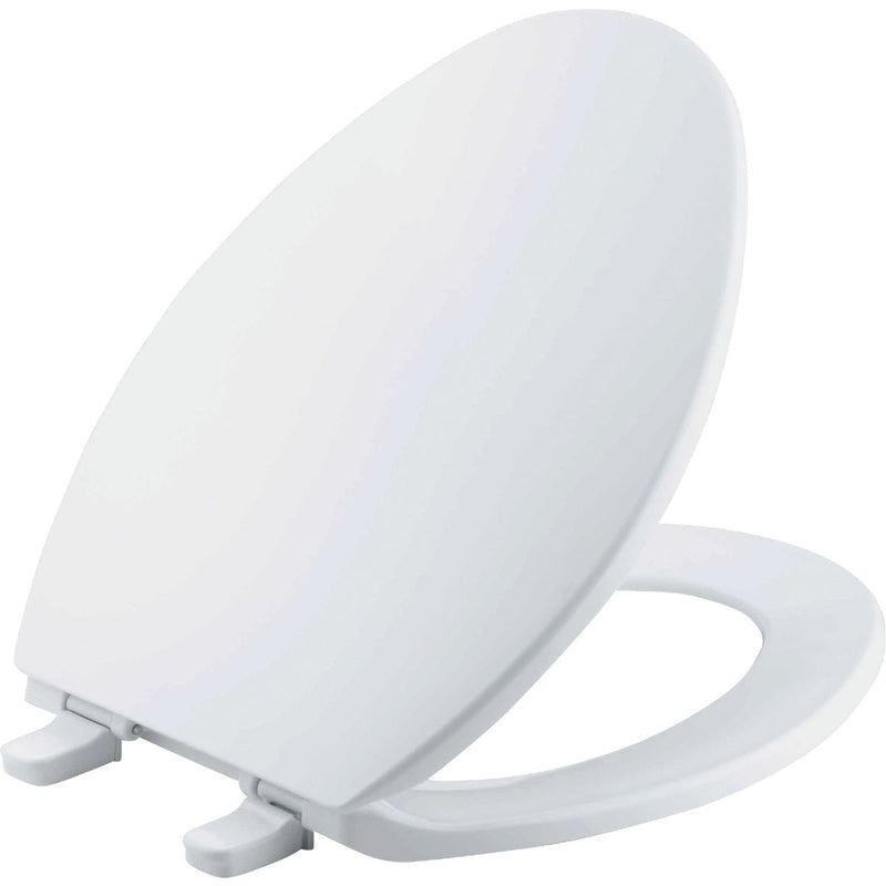 Kohler Brevia Quick-Release Elongated Closed Front White Plastic Toilet Seat