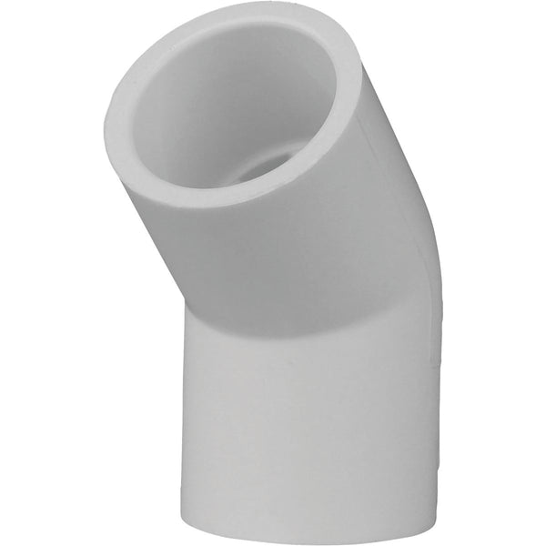 Charlotte Pipe 1/2 In. Slip x Slip Schedule 40 45 Deg. PVC Elbow (1/8 Bend)