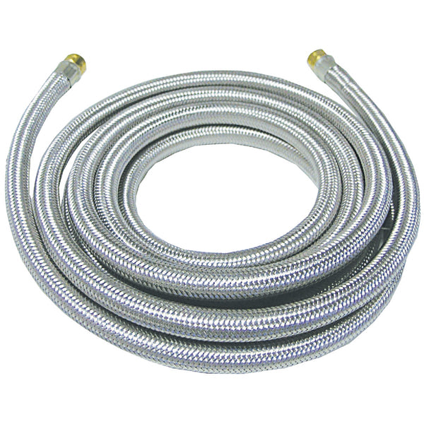 1/4-in COMP x 1/4-in COMP x 120-in Braided Stainless Steel Ice Maker Connector