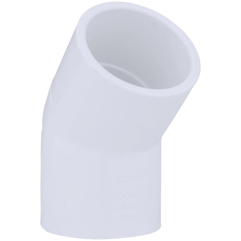 Charlotte Pipe 1-1/4 In. Slip x Slip Schedule 40 45 Deg. PVC Elbow (1/8 Bend)