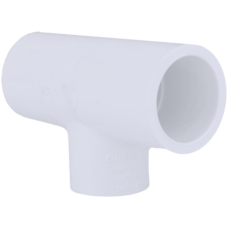 Charlotte Pipe 3/4 In. A x 3/4 In. B x 1/2 In. C Schedule 40 Pressure Reducing PVC Tee