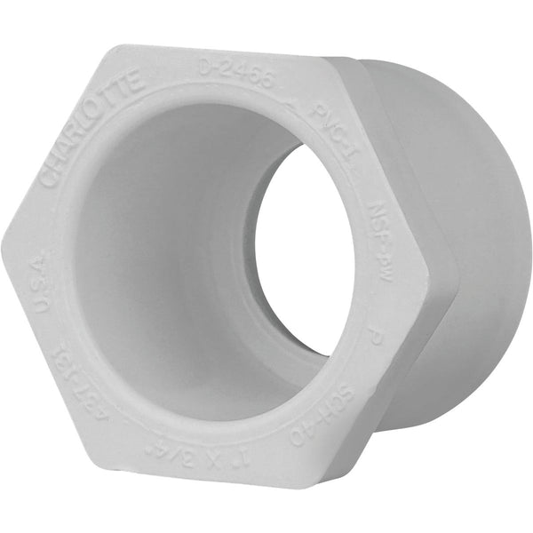 Charlotte Pipe 1 In. SPG x 3/4 In. Slip Schedule 40 PVC Bushing