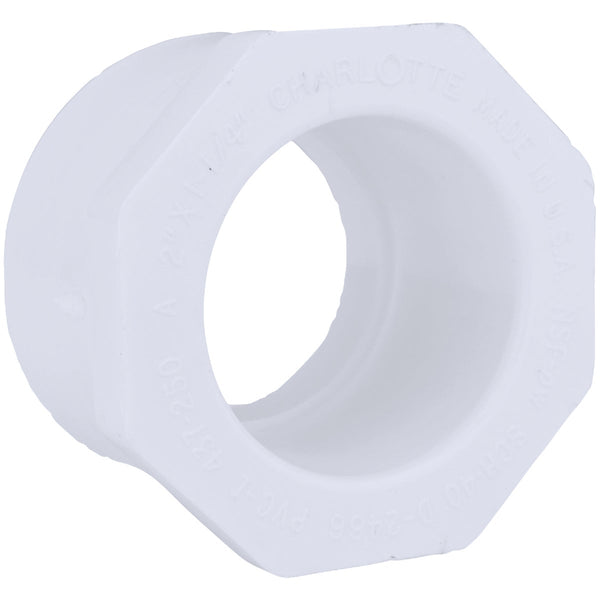 Charlotte Pipe 2 In. SPG x 1-1/4 In. Slip Schedule 40 PVC Bushing