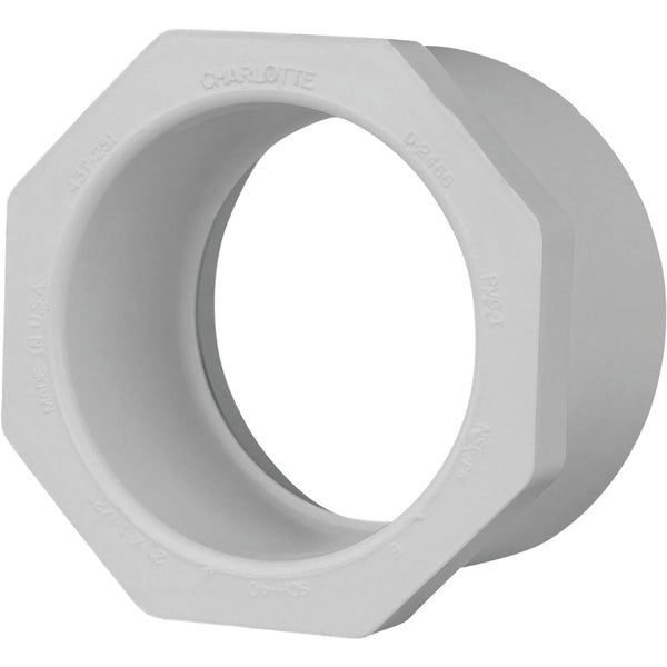 Charlotte Pipe 2 In. SPG x 1-1/2 In. Slip Schedule 40 PVC Bushing