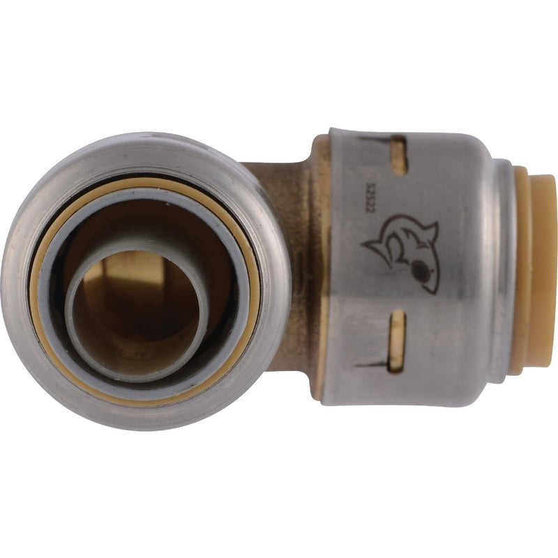 SharkBite 1/2 In. CTS x 1/2 In. Polybutylene 90 Deg. Push-to-Connect Conversion Brass Elbow