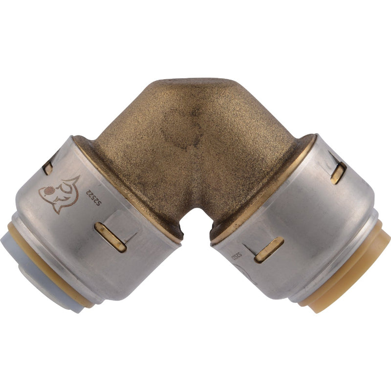 SharkBite 1/2 In. CTS x 1/2 In. Polybutylene 90 Deg. Push-to-Connect Conversion Brass Elbow