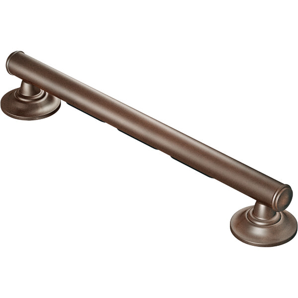 Moen Home Care 16 In. Concealed Screw Designer Grab Bar with Grip Pad, Old World Bronze