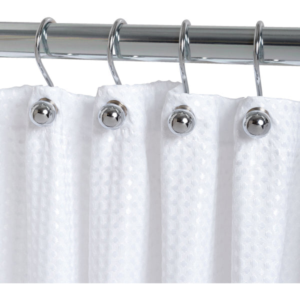 Zenna Home Chrome Ball End Shower Curtain Hook (12-Count)