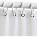 Zenith Zenna Home 70 In. x 72 In. White Fabric Shower Curtain