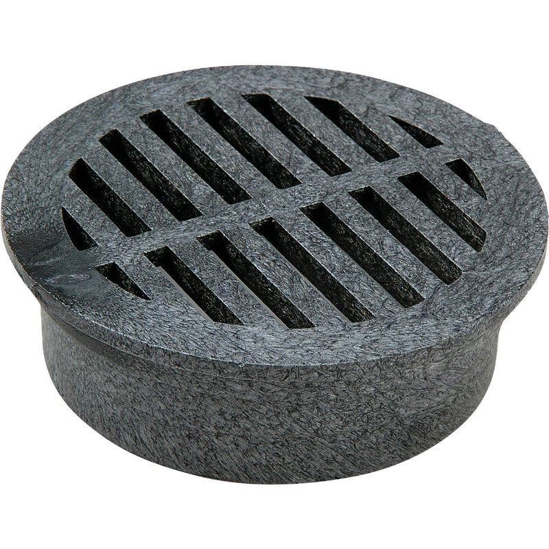 NDS 3 In. Black PVC Round Grate