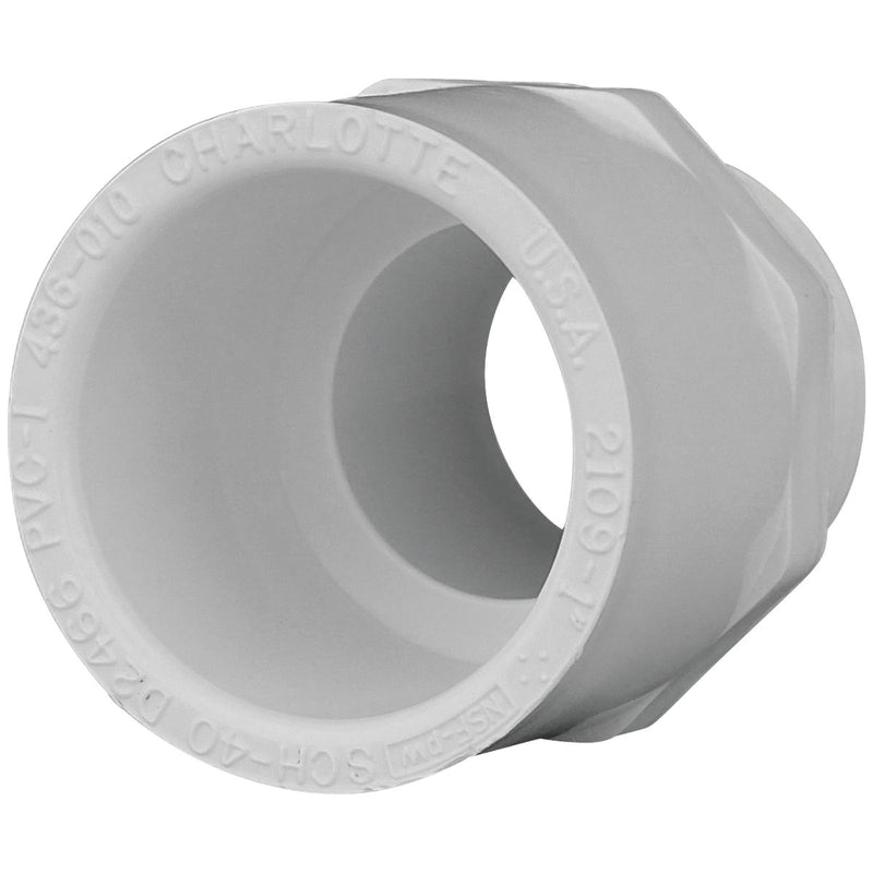 Charlotte Pipe Reducing Schedule 40 1 in. S x 1 in. M.I.P. PVC Adapter