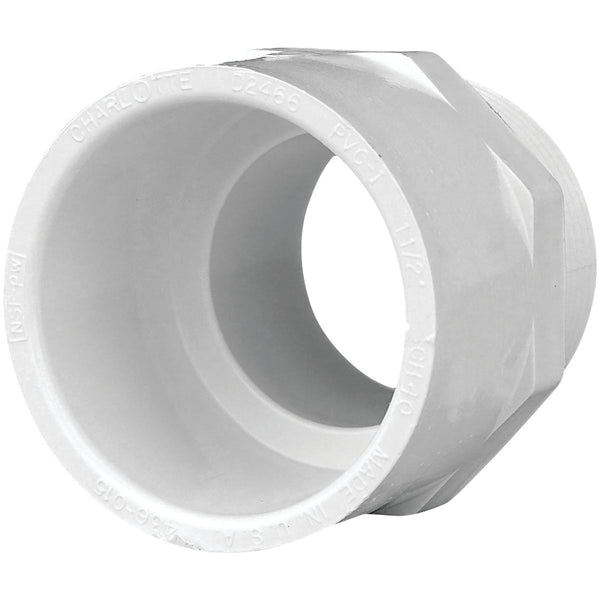 Charlotte Pipe 1-1/2 In. x 1-1/2 In. Schedule 40 Male PVC Adapter