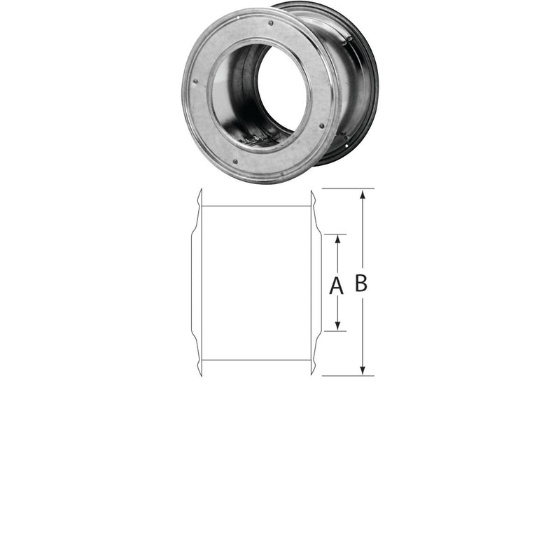 SELKIRK RV 4 In. x 4-5/8 In. Gas Pipe Wall Thimble