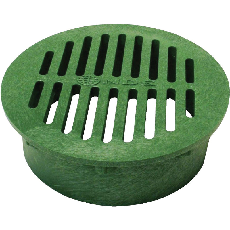 NDS 8 In. Green PVC Round Grate