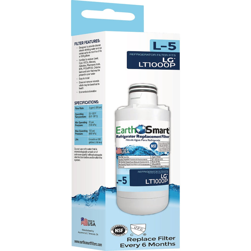 EarthSmart L-5 LG Icemaker & Refrigerator Water Filter Cartridge