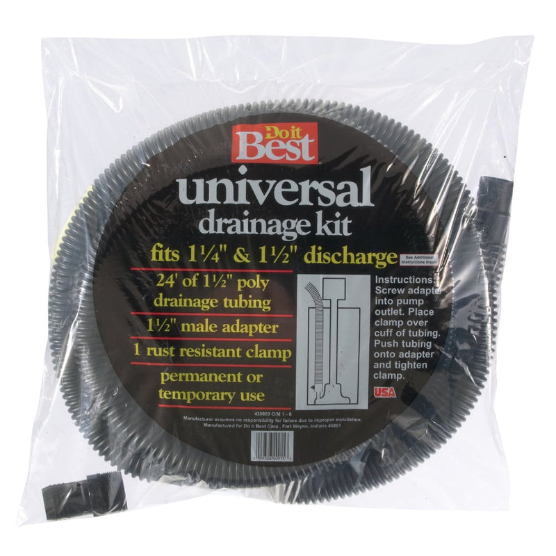 Prinsco 1-1/2 In. Dia. x 24 Ft. L Sump Pump Hose Kit