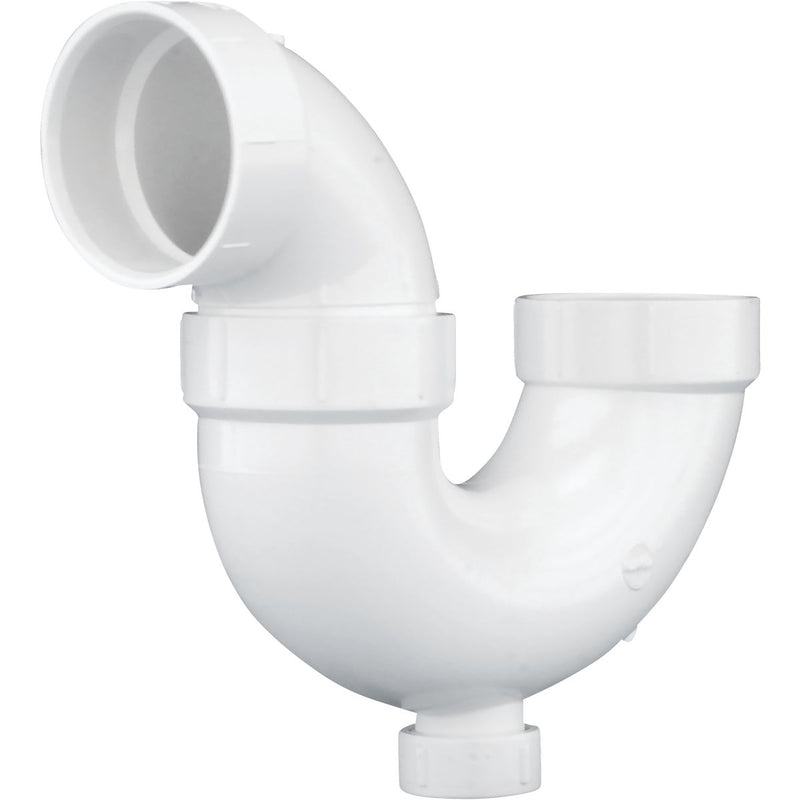 Charlotte Pipe 1-1/2 In. White PVC P-Trap with Cleanout