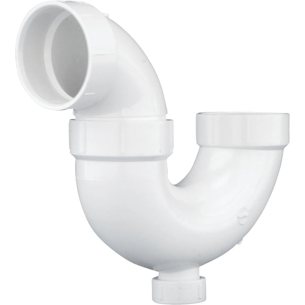 Charlotte Pipe 2 In. White PVC P-Trap with Cleanout