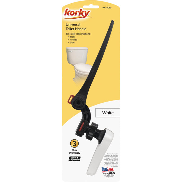 Korky Universal White Flush Tank Lever with Plastic Handle