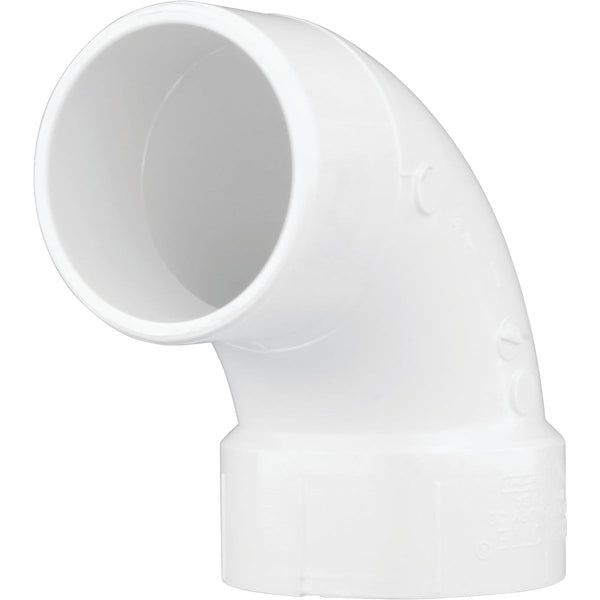 Charlotte Pipe 3 In. Schedule 30 90 Deg. DWV PVC Street Elbow (1/4 Bend)