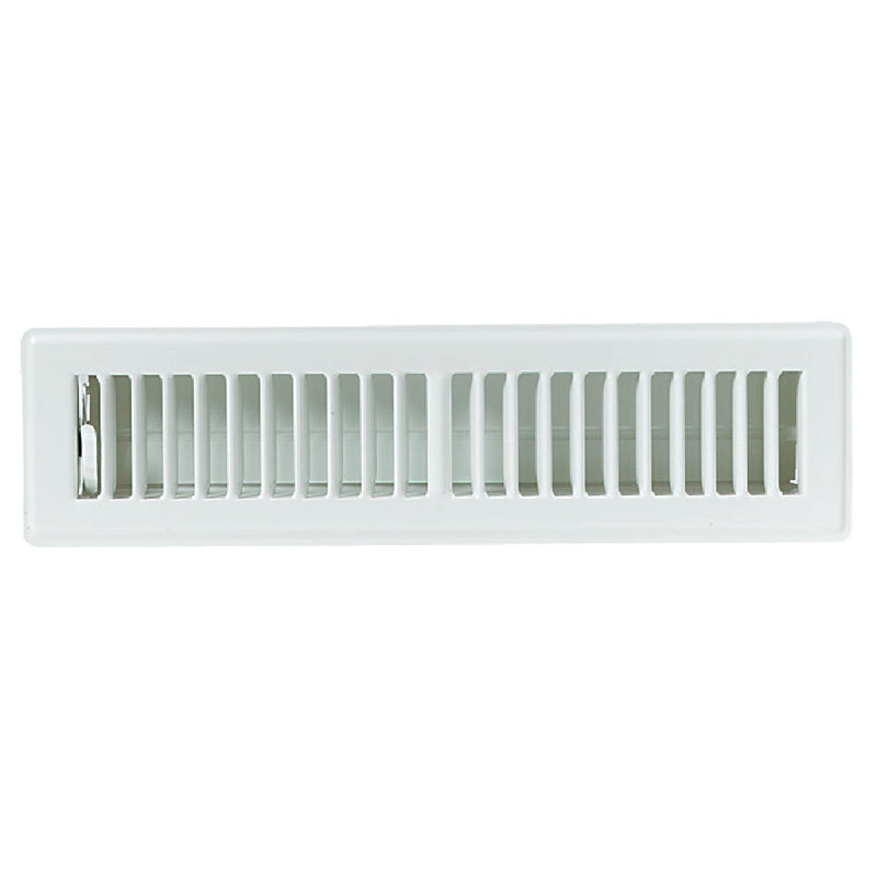 Home Impressions 2-1/4 In. x 12 In. White Steel Floor Register